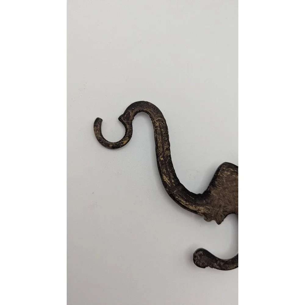 Vintage Elephant Trunk Wall Hook Bronze Metal Decorative Coat Hat Hanger India